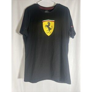 Puma Ferrari Racing T Shirt Black Scuderia Race Car Performance Adult Size L